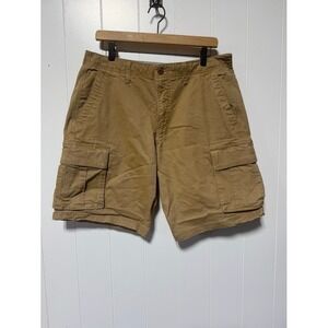 Gap Factory Mens 34 Performance Khaki Stretch Cargo Shorts